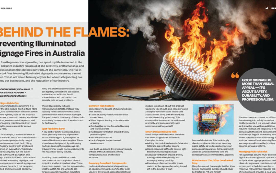 Behind the flames
